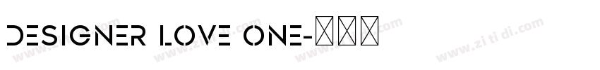 Designer Love one字体转换